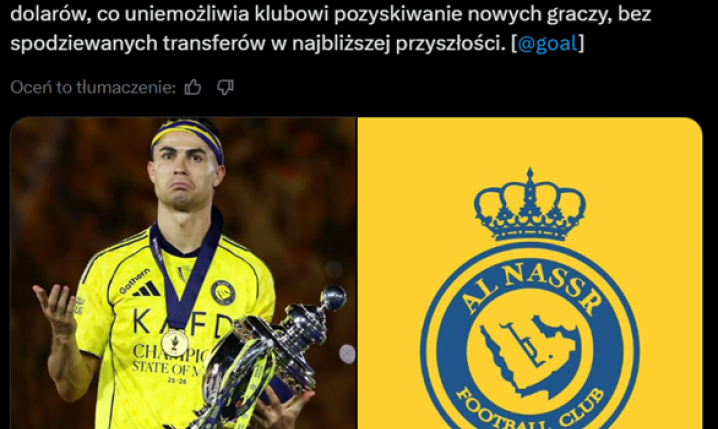 HIT! NIE BĘDZIE TRANSFERÓW Al-Nassr! Tyle wynosi DŁUG klubu CR7!